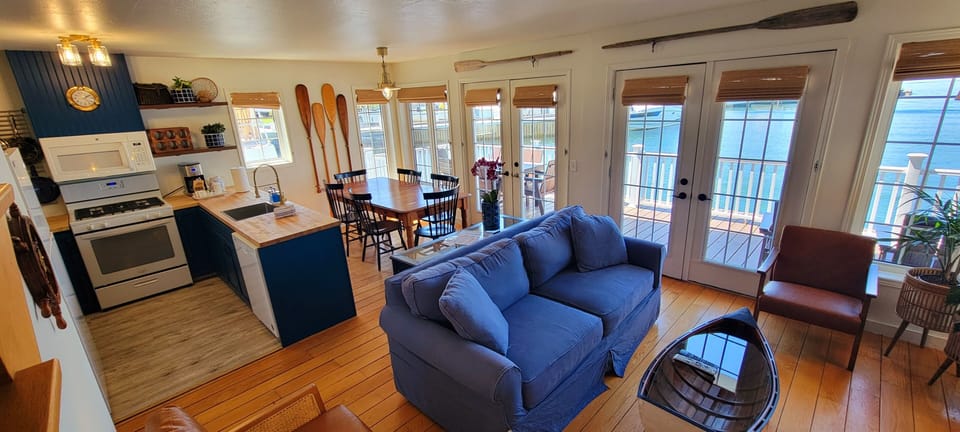 Harbor House has everything you need for a relaxing river stay.