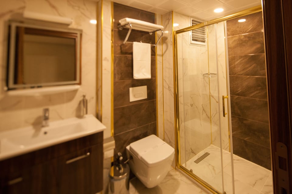 Classic Triple Room | Bathroom | Shower, free toiletries, hair dryer, bathrobes