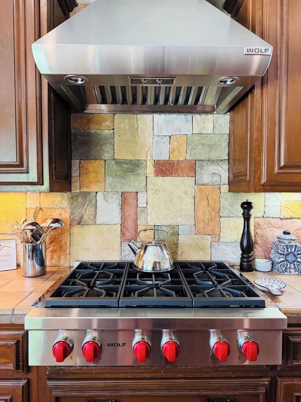Kitchen Features Wolf Professional And Sub-Zero Appliances Including Double Oven