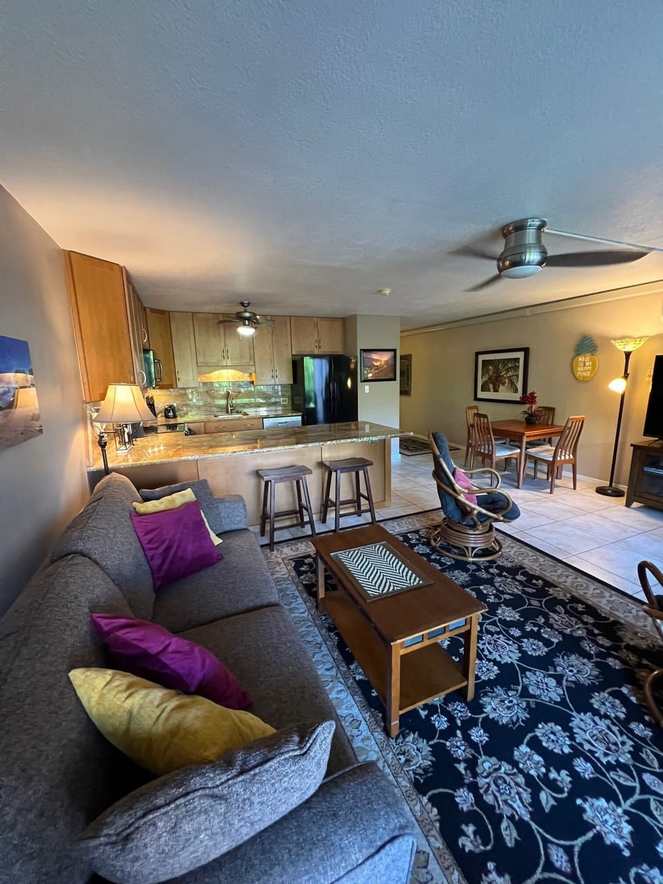 Living Room, Dining Room, Kitchen