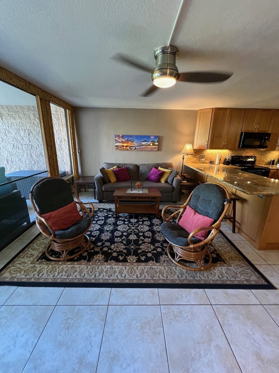 Large Tiled Living Room 