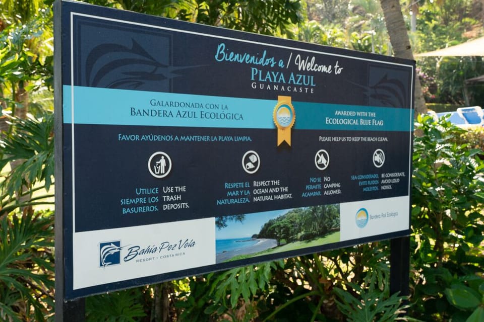 We are proud of our beach's Blue Flag designation.
