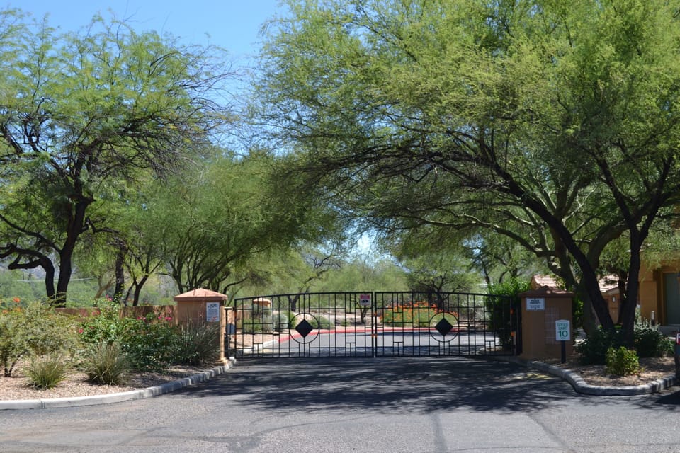 Three gated entrances