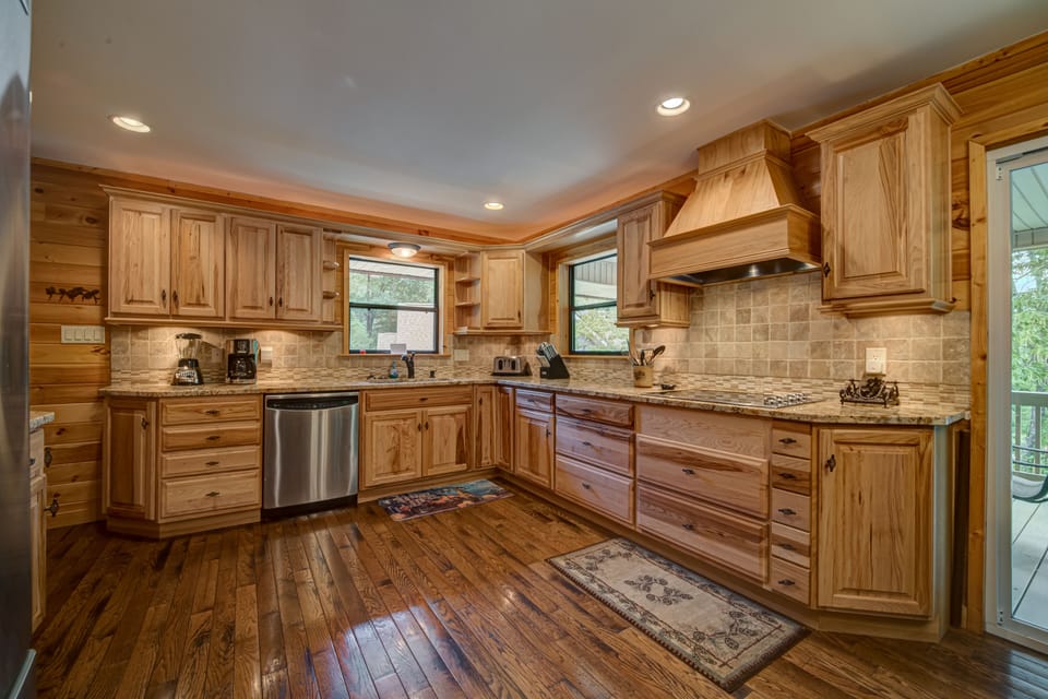 View of Kitchen from living area