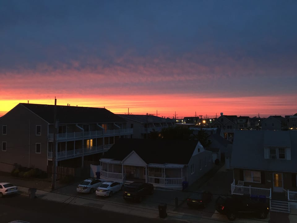 Sunset view from third floor balcony!