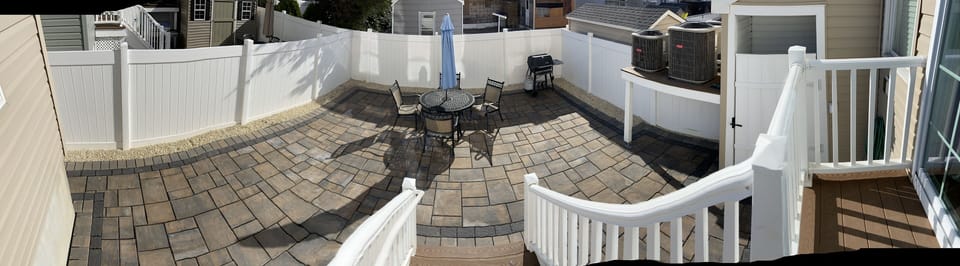 Panoramic view of the back yard!