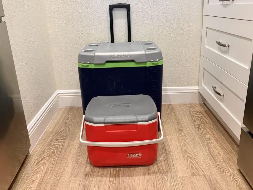 Don’t bring your cooler. We have two!
