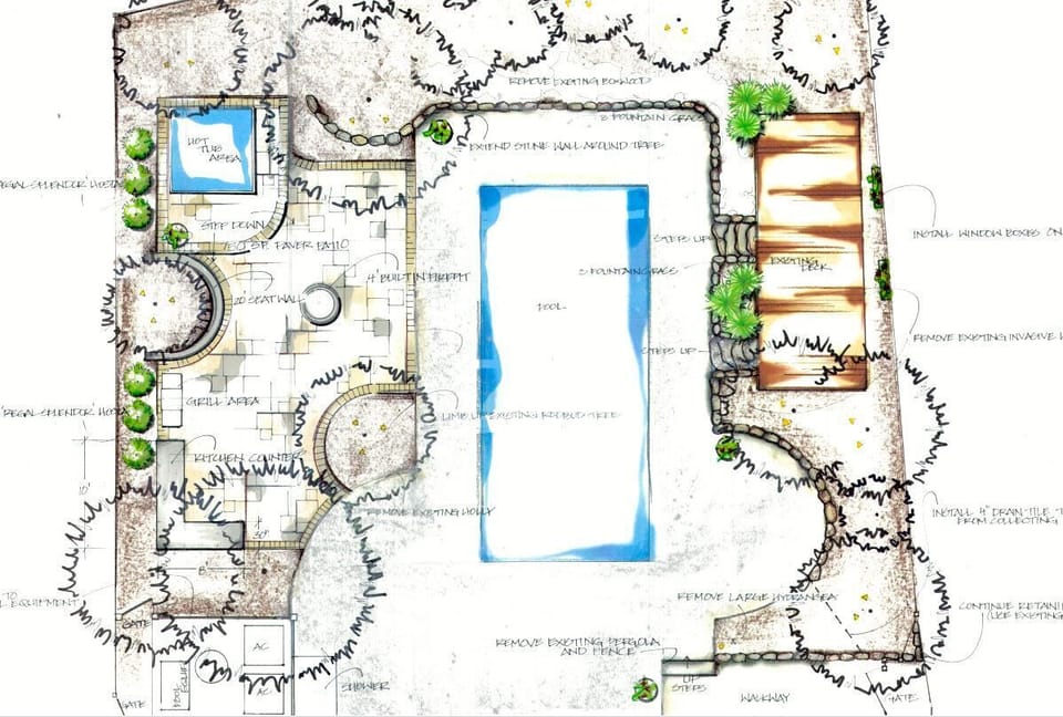 Coming Spring 2022- new backyard space with hot tub