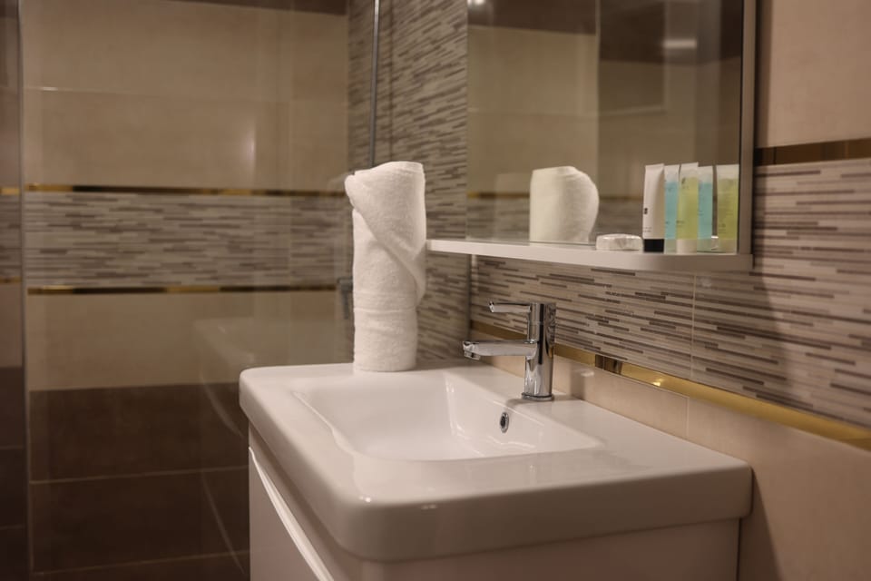 Triple Room | Bathroom | Separate tub and shower, free toiletries, towels