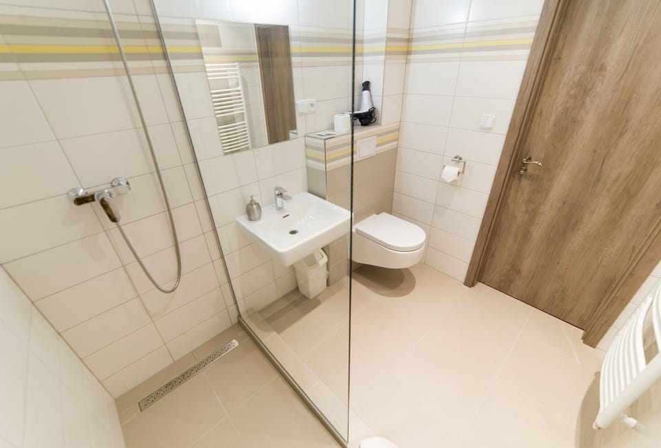 Triple Room | Bathroom | Shower, hair dryer, towels