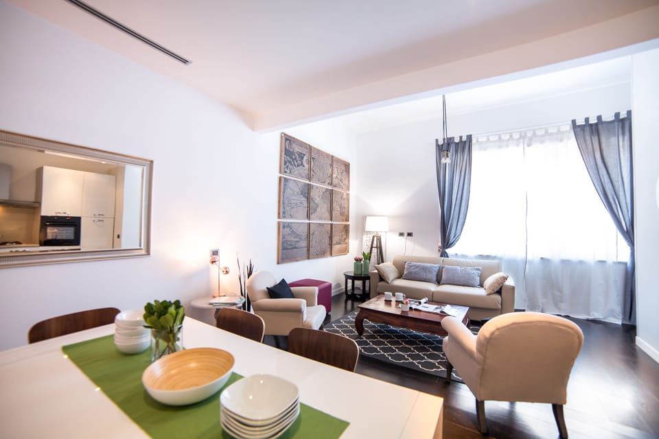 Family Apartment, 2 Bedrooms | Living area | Flat-screen TV
