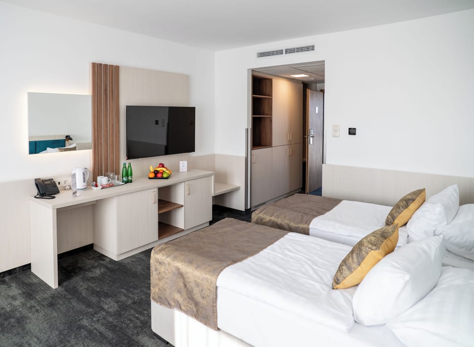Deluxe Double or Twin Room | Minibar, in-room safe, blackout drapes, iron/ironing board