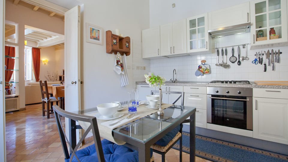 Panoramic Apartment, 1 Bedroom | Private kitchen | Full-size fridge, oven, stovetop, dishwasher