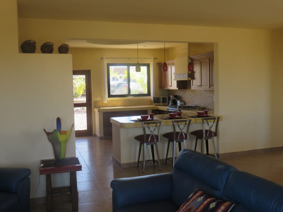 Additional bar seating for casual meals.