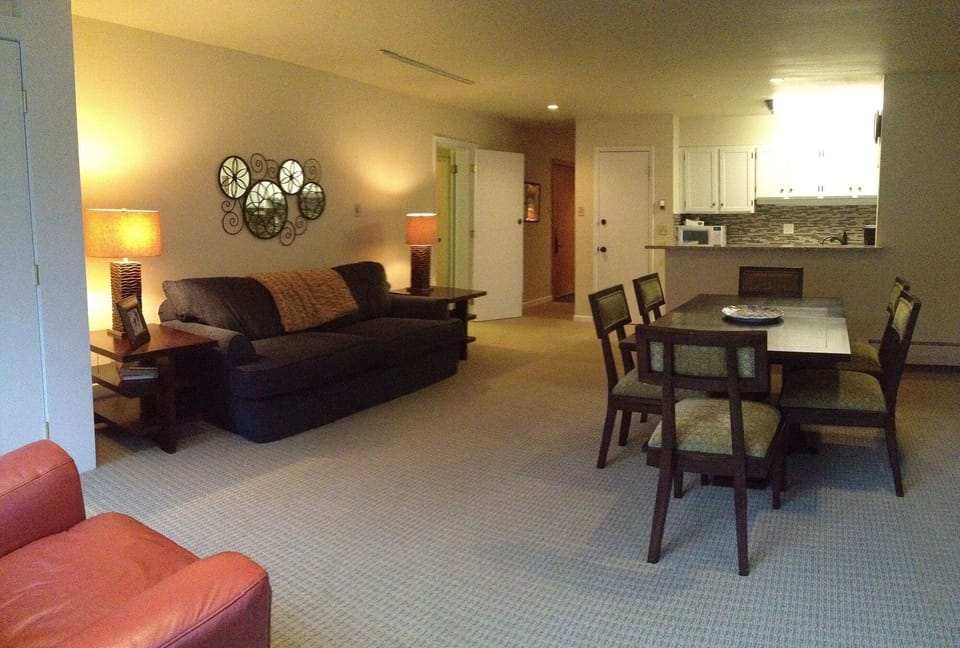 Both bedrooms are separated nicely from the living area and each other.