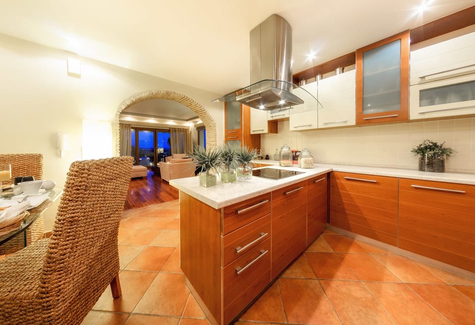 Villa, Private Pool | Private kitchen | Fridge, microwave, oven, stovetop