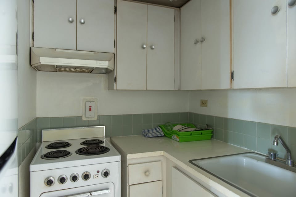 Basic Double Room, 2 Twin Beds | Private kitchen | Fridge, microwave, oven, stovetop