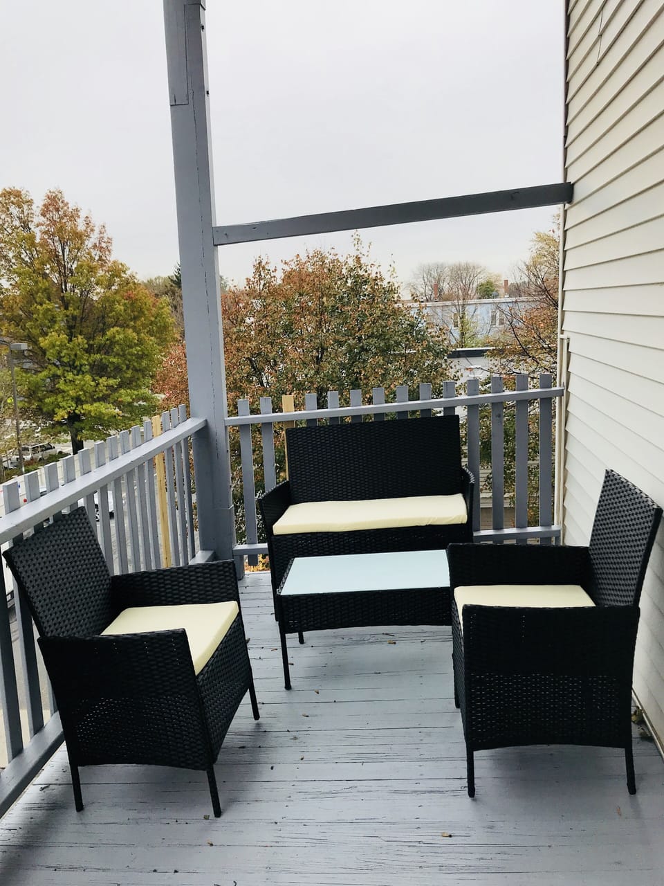 Grab your morning coffee or evening beer at the porch and breath in some city en