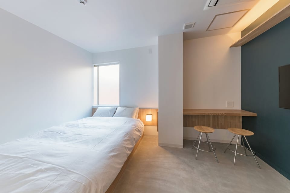 Double Room with Shared Bathroom and Toilet, Non Smoking | Laptop workspace, blackout drapes, free WiFi, bed sheets