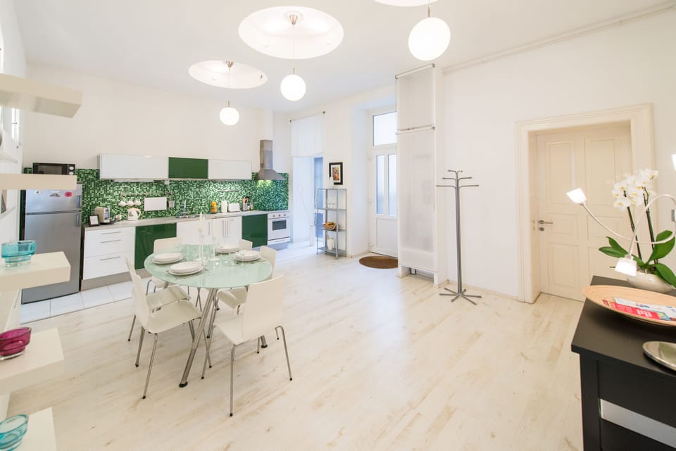 Deluxe Apartment | Living area | 1-inch flat-screen TV with digital channels, TV, DVD player