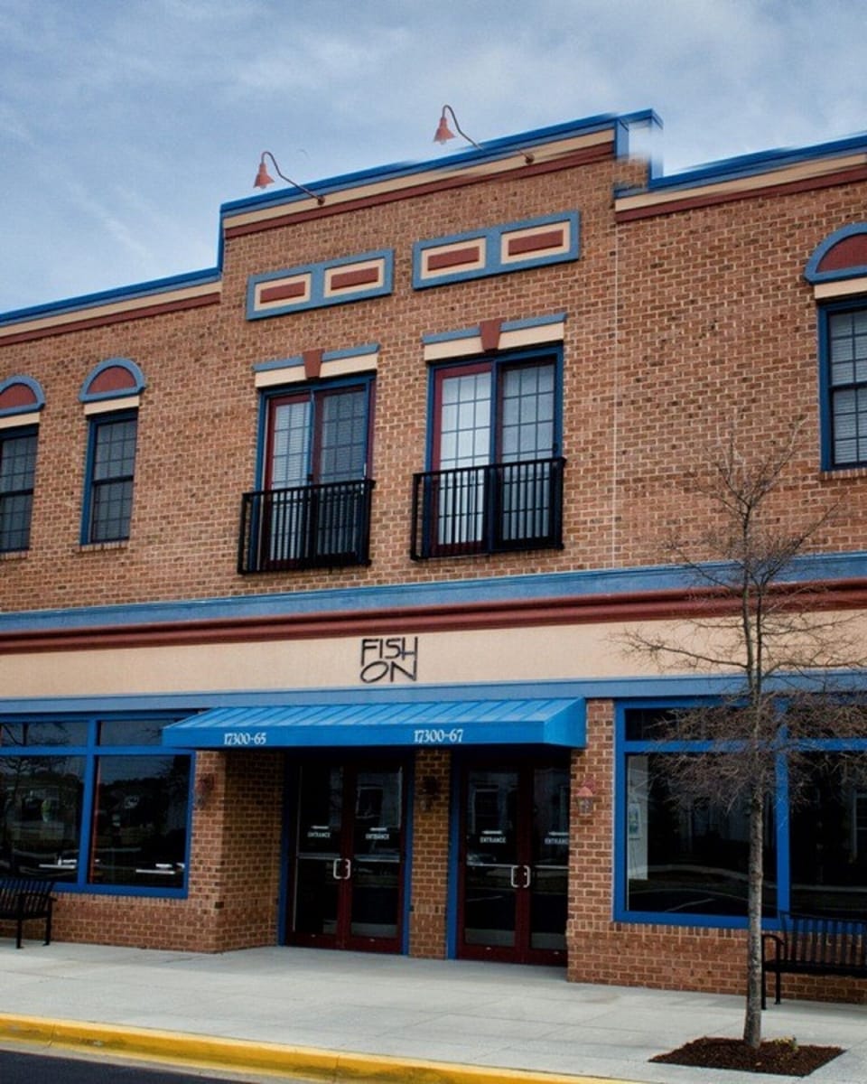 Above 'Fish On' a local favorite restaurant