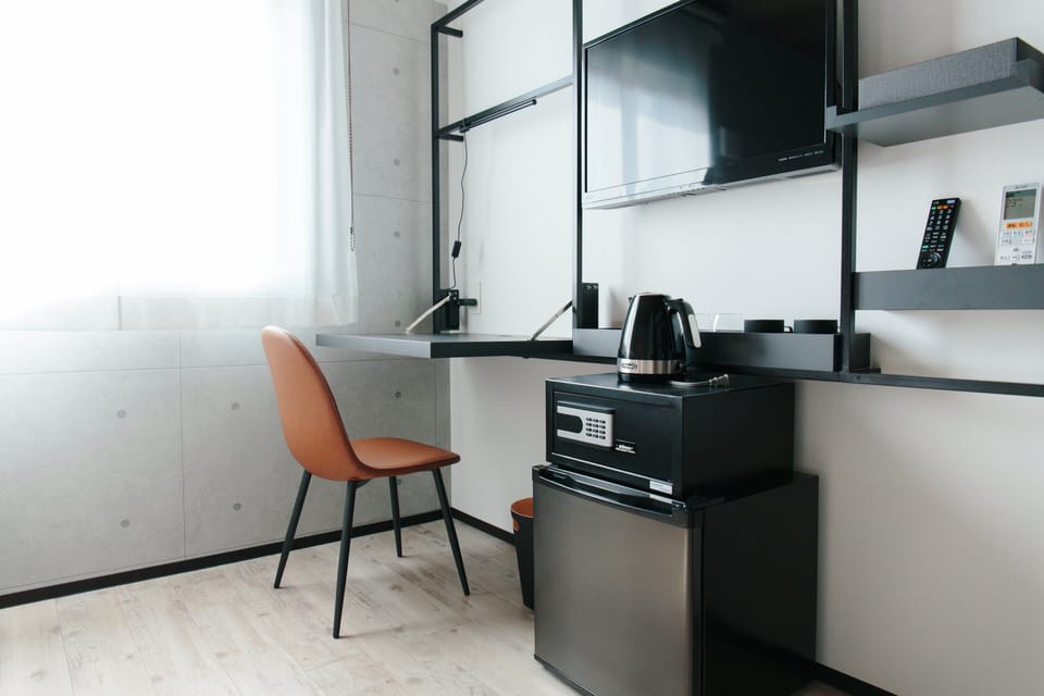 32-inch flat-screen TV with satellite channels, TV