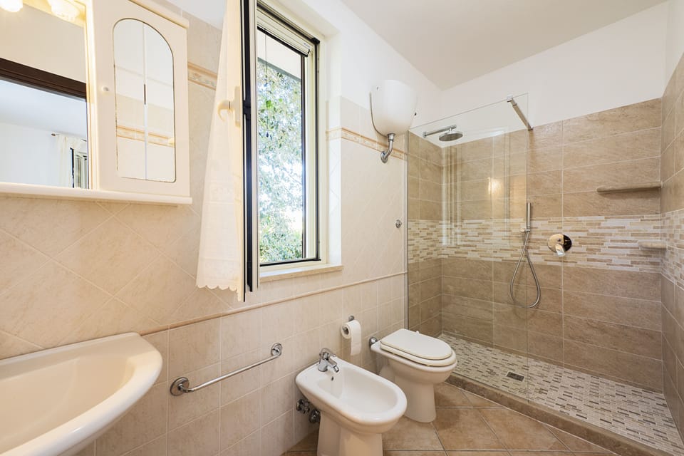 Shower, rainfall showerhead, hair dryer, bidet