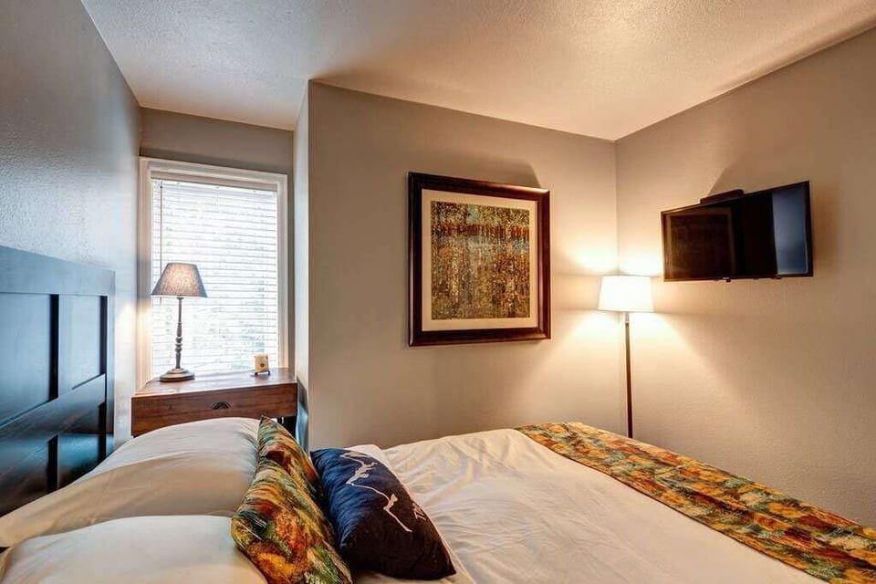 Master bedroom with smart tv
