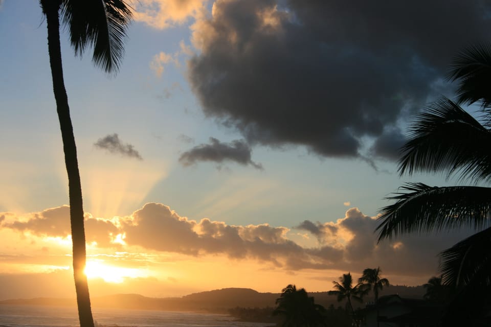 Enjoy glorious winter sunsets from your balcony