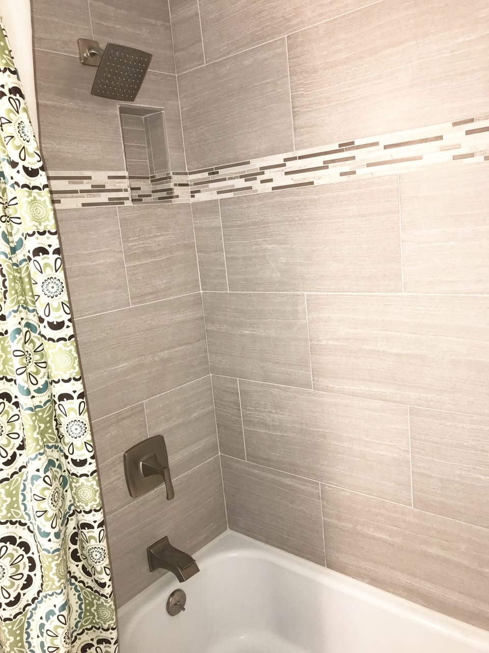 Shower tub combo.