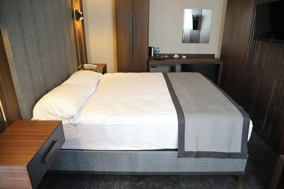Standard Double Room, City View | Minibar, in-room safe, desk, laptop workspace