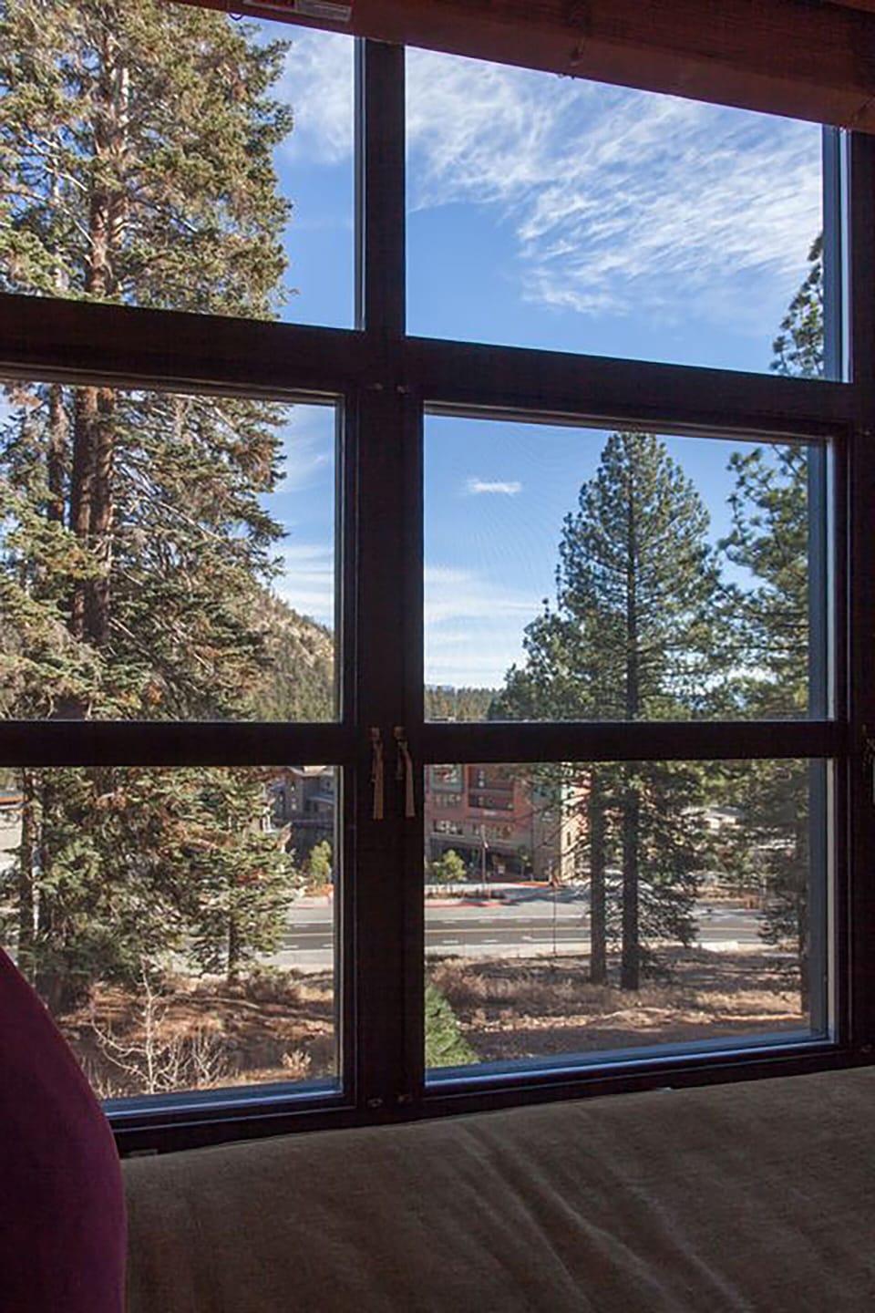 View from the relaxed high window seat