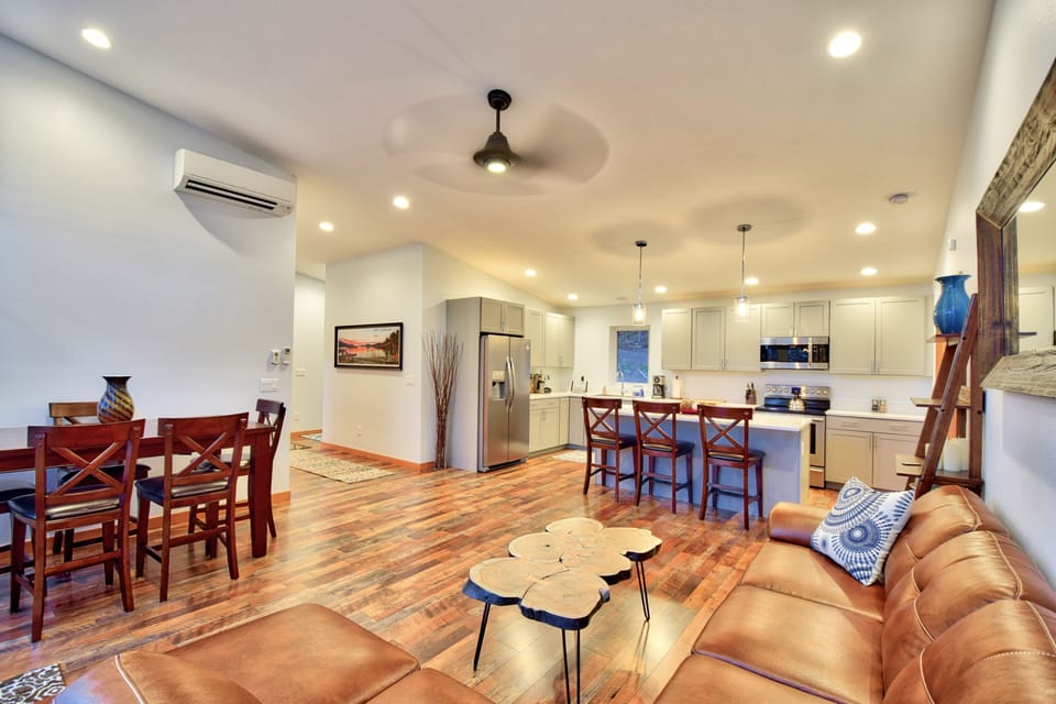 Open living, dining and kitchen area for comfortable gatherings.