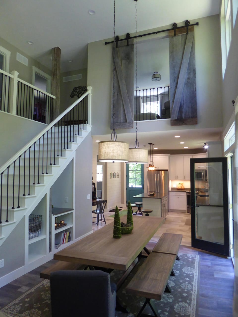 Open patio doors for sounds of the creek