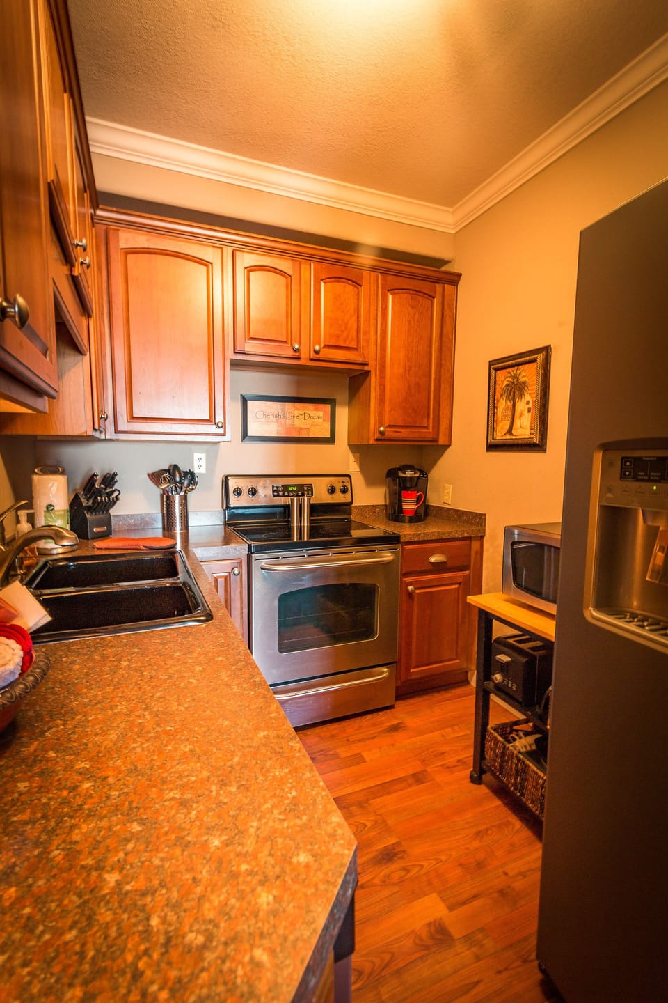 Modern kitchen with upscale stainless steel  appliances