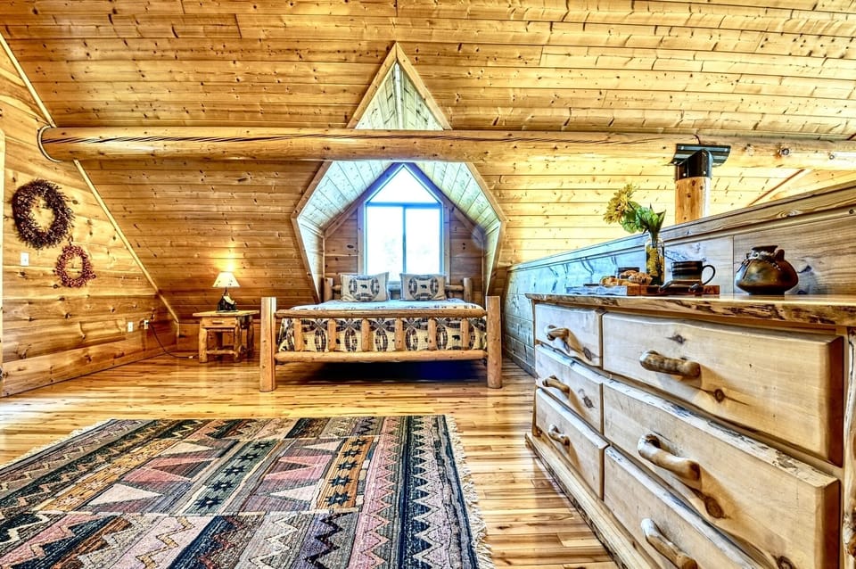 Loft, king, spacious bedroom. Private terrace.  Living room, bath on this floor 