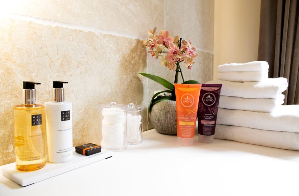 Deluxe Double Room | Bathroom | Shower, free toiletries, hair dryer, towels