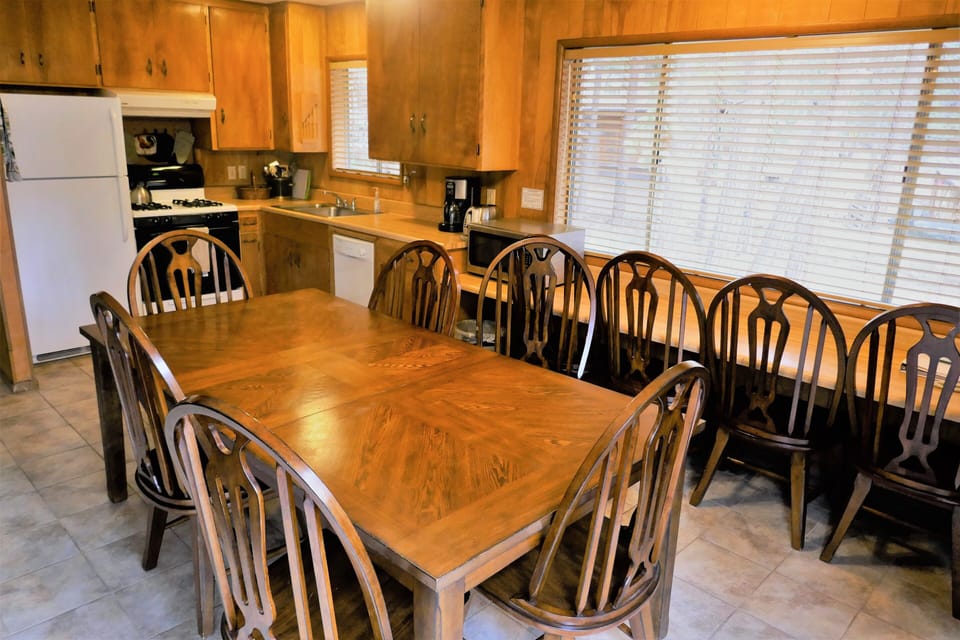 Ample dining room seating.