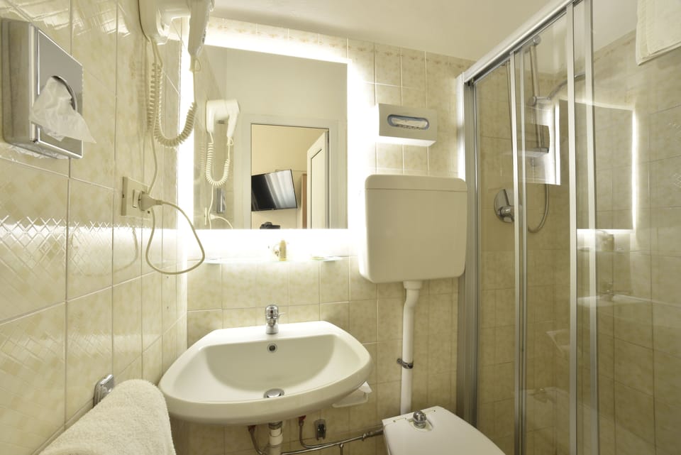 Economy Double Room Single Use | Bathroom | Shower, free toiletries, hair dryer, towels