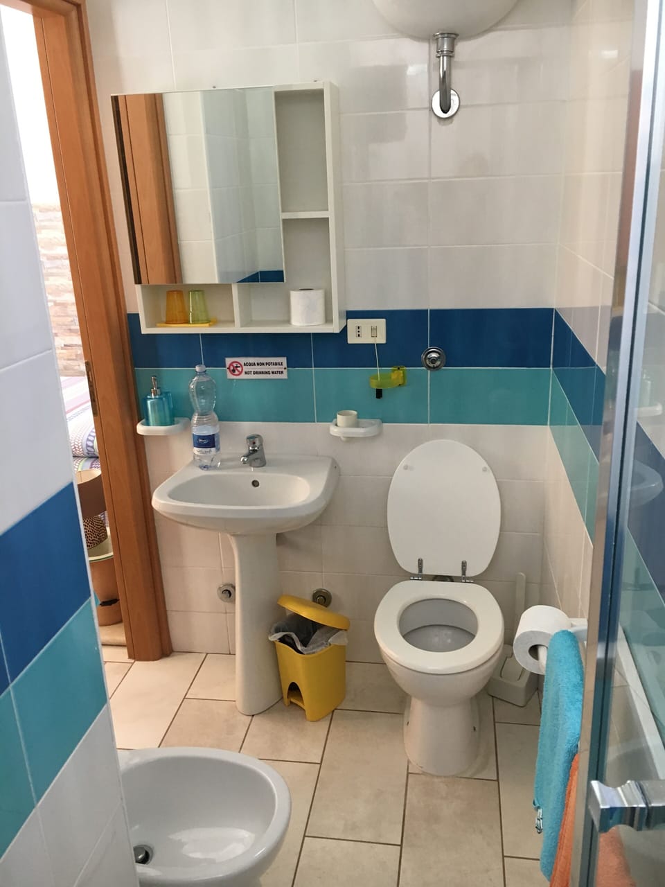 Shower, free toiletries, hair dryer, bidet