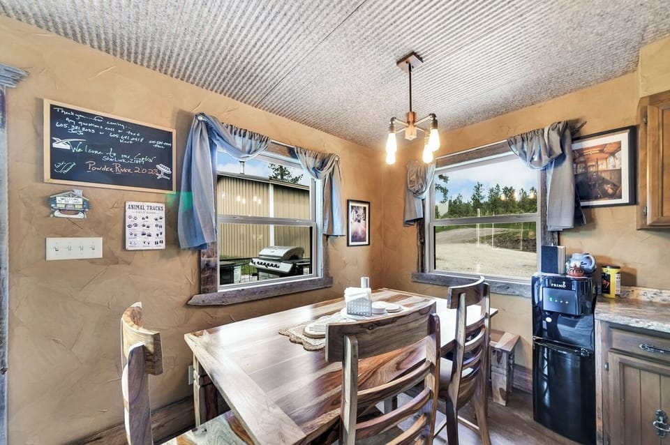 Kitchen Dining table and views 