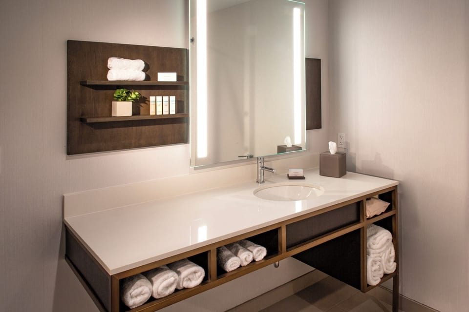 Free toiletries, hair dryer, towels