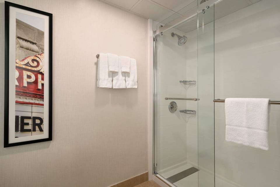Free toiletries, hair dryer, towels