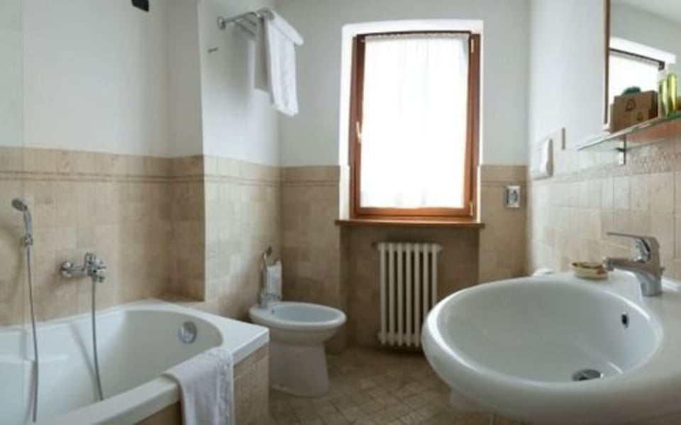 Shower, free toiletries, hair dryer, bidet