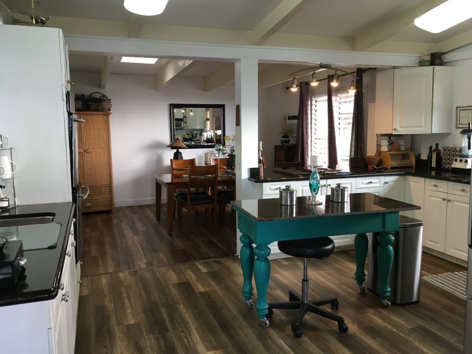 View from Living room through Kitchen toward dining room