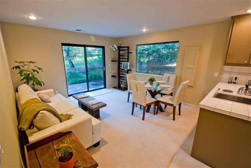 Guest House Living Area - Couch has pullout double bed.