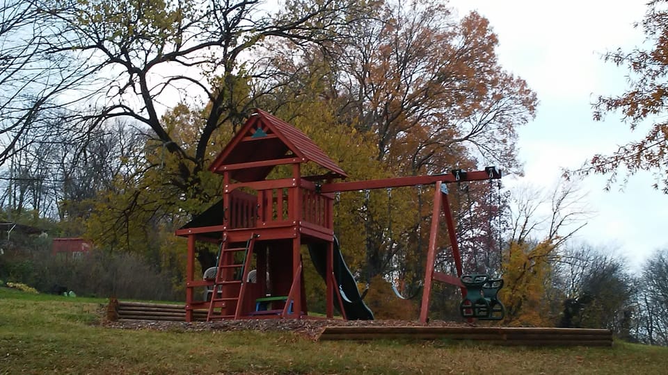 Play set across the street