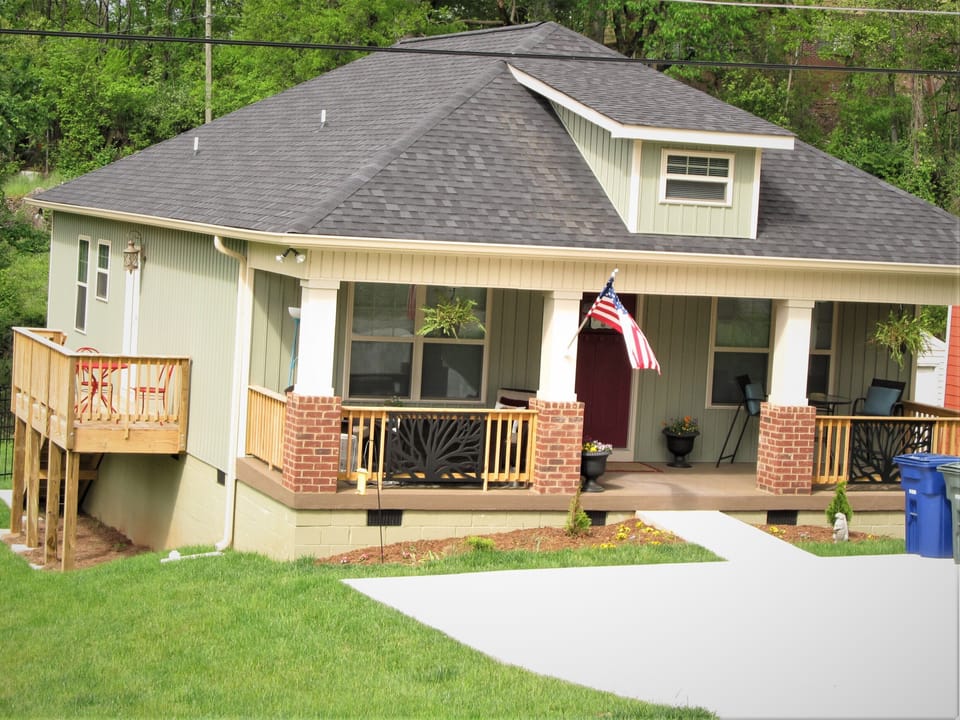 Kathy's Kottage. There is no upstairs. Just attic space.