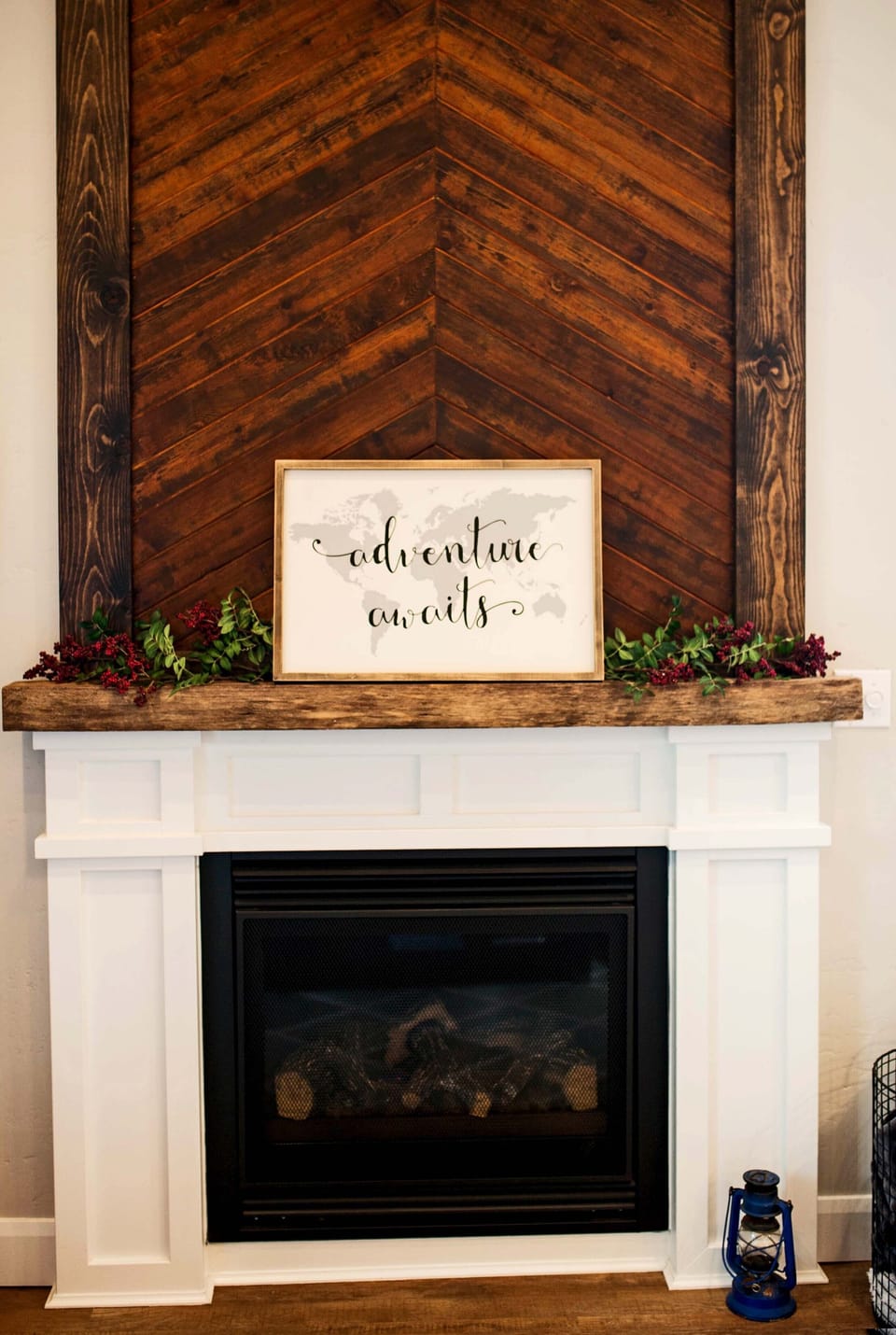 Living room fireplace