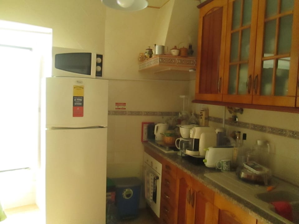 Fridge, microwave, oven, toaster